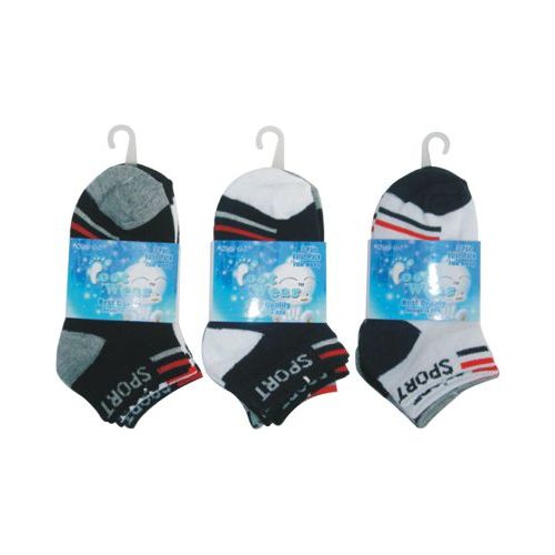 72 Wholesale 3 Pack Boys Sport Sock Size 4-6