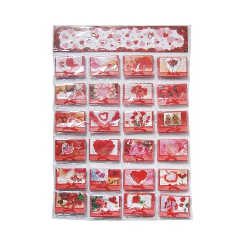 120 Pieces of Valentines Gift Card 3.5x4inch With Envelope On Display