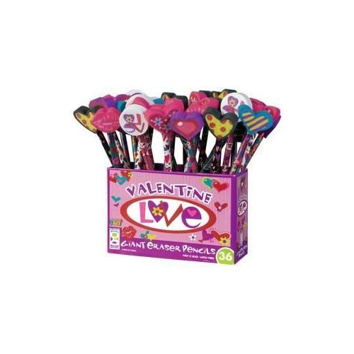 180 Wholesale Valentine Love Pencil With Giant Eraser