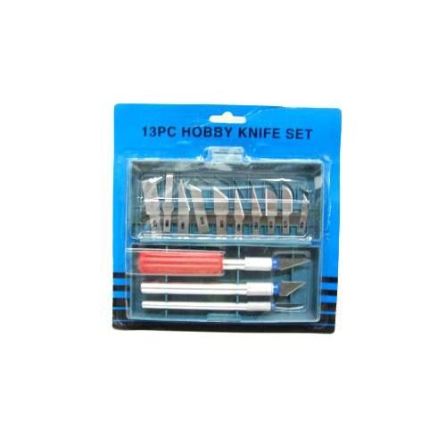 72 Pieces Hobby Knife Set 13 Pc In Case - Tool Sets