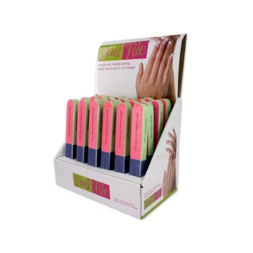 72 Pieces 7 Way Nail File (24 Per Pdq) - Manicure and Pedicure Items