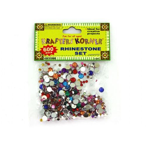 75 Pieces of 600 Piece Rhinestone Set (assorted Colors)