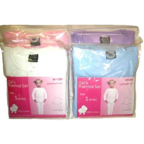 48 Pieces of Girls Thermal Underwear Sets