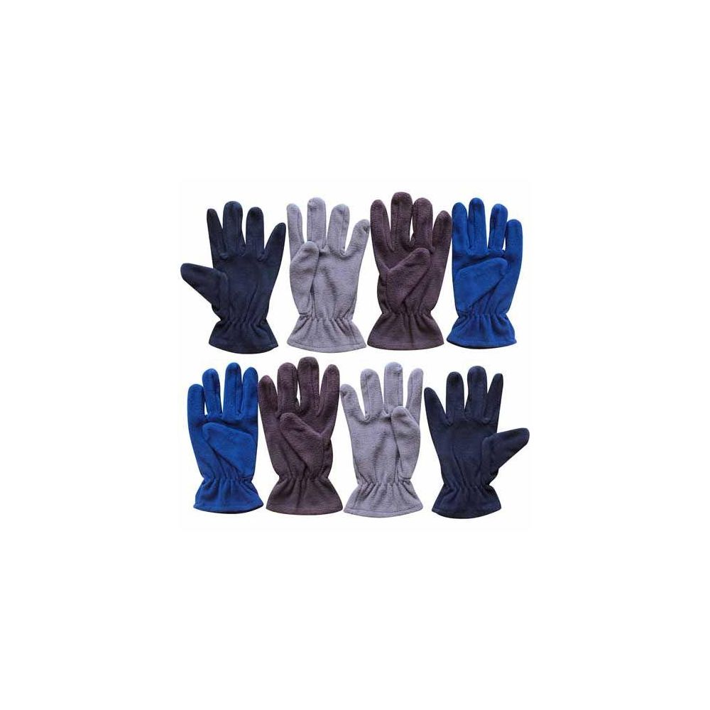 60 Pairs of 9.5 Mens Assorted Fleece Glove 4 Colors