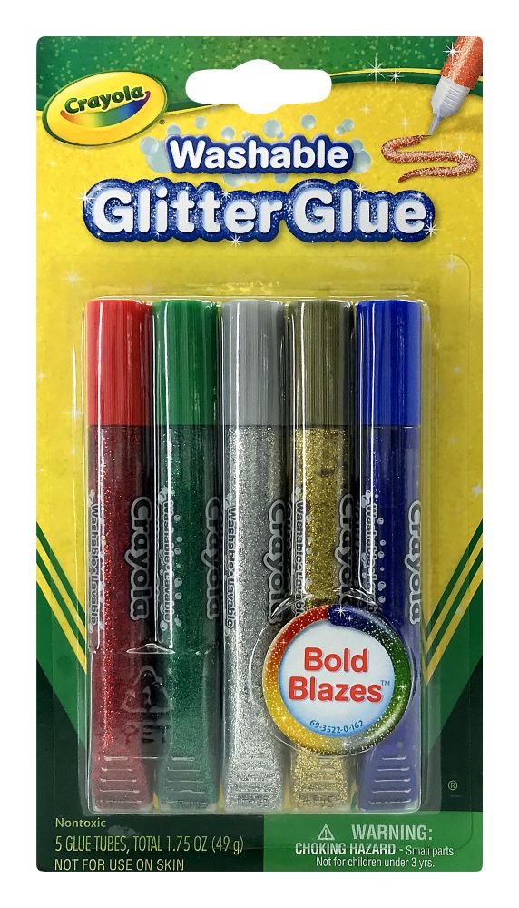 12 pieces of Crayola Glitter Glue 5ct Bold