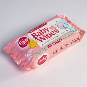 12 Pieces of Baby Wipes 80ct Pink Baby Love