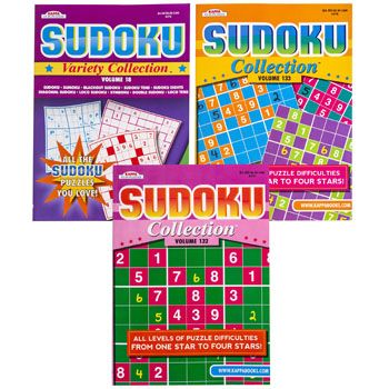 120 Cases of Sudoku Puzzle Book Collection3 Asst 120pc Floor Disp
