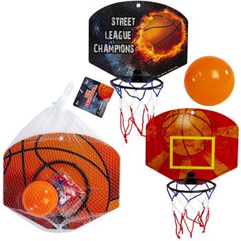 24 Cases of Basketball Game Mini 8.75x7.125 Headboard 2.15in Ball 3ast/meshbag& Hangtag