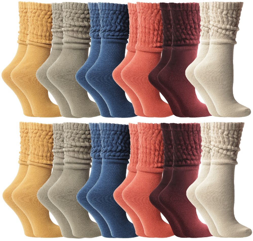 Yacht & Smith Slouch Socks For Women, Assorted Colors Size 9-11