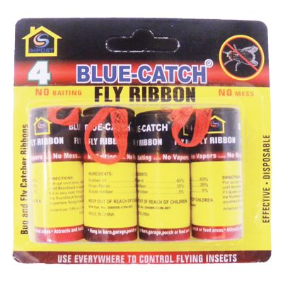 24 Pieces of Blue Catch Fly Ribbon 4pk Bug