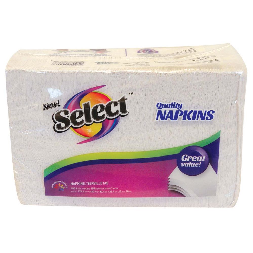 18 Pieces of Select Lunch Napkins 150-1 Ply Sheet