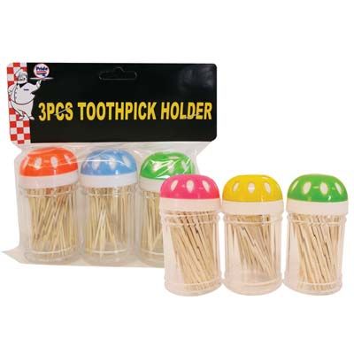48 Pieces of Toothpicks 3 Pack In Dispenser