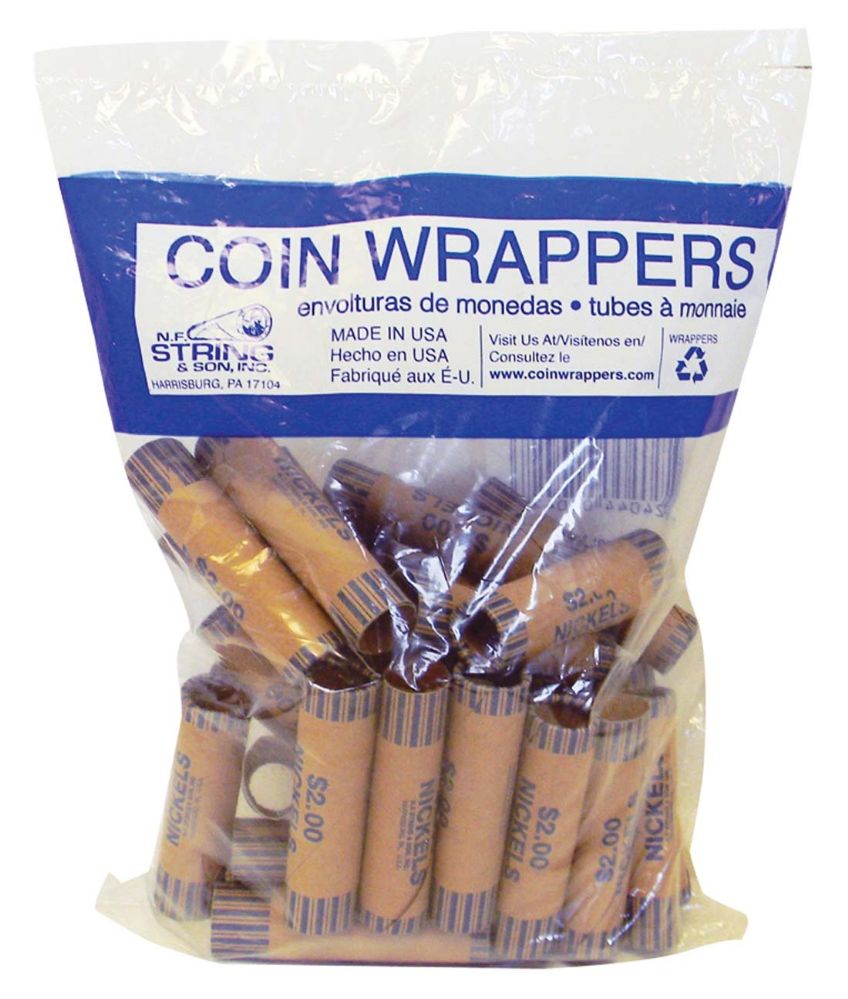 42 Pieces of Coin Wrappers 36 Count Nickel
