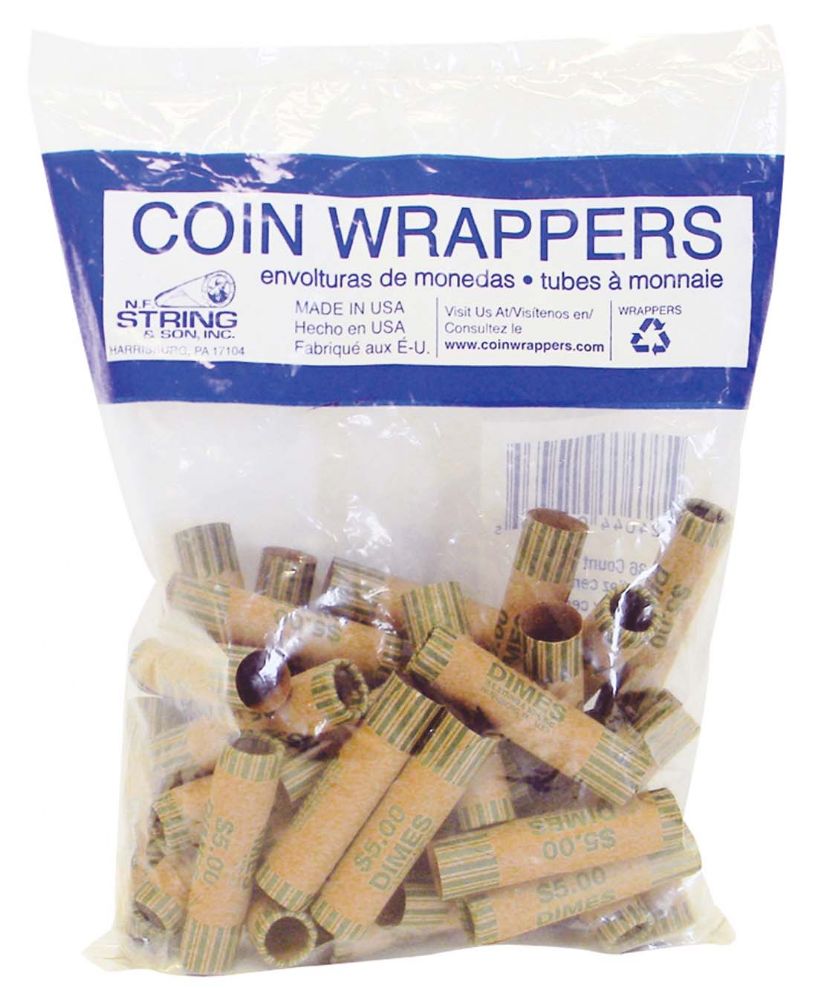 50 Pieces of Coin Wrappers 36 Count Dime