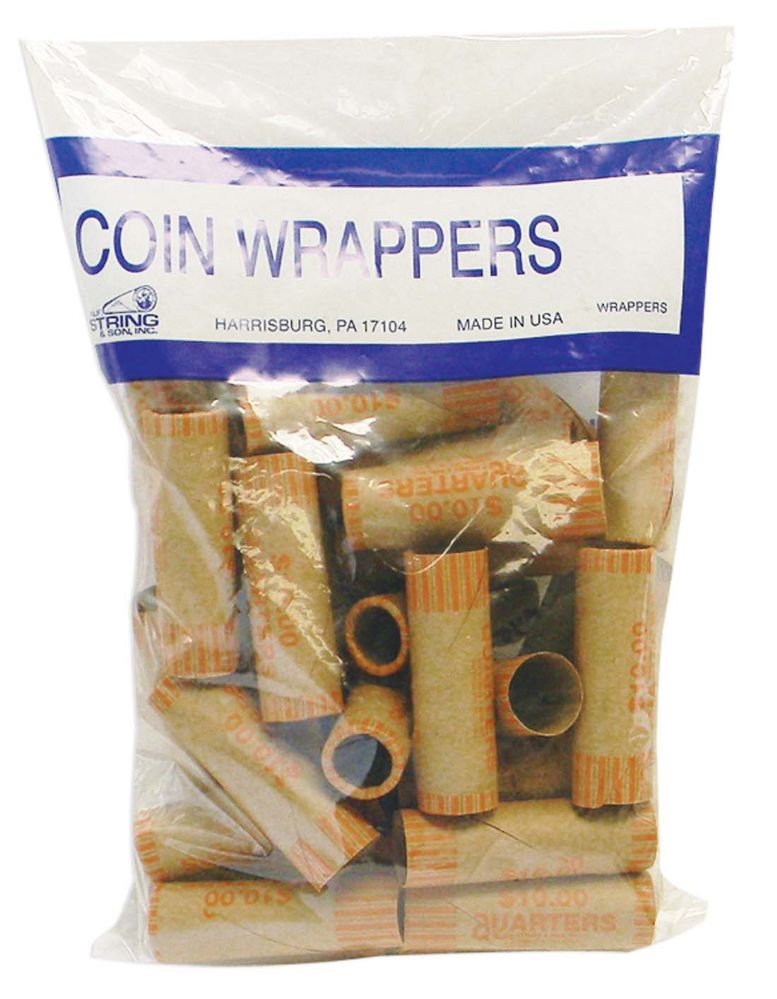 42 Pieces of Coin Wrappers 36 Count Quarters