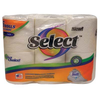 16 Pieces of Select Bath Tissue 135 Sheet 2 Ply Extra Soft 6pk