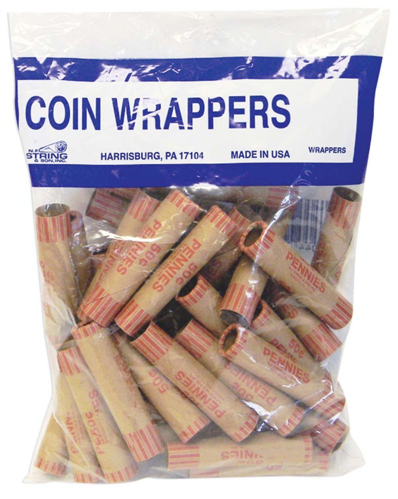 50 Pieces of Coin Wrappers 36 Count Penny
