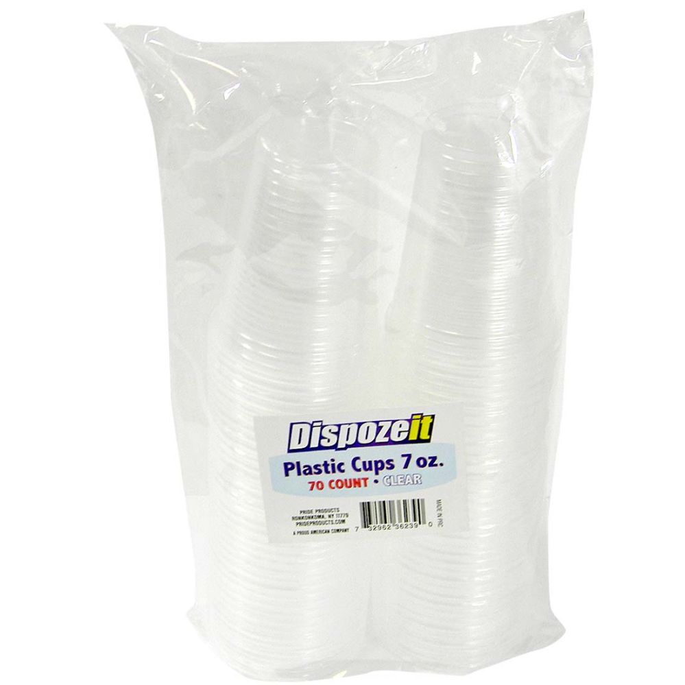 36 Pieces of Disp It Plastic Cup 70 Ct 7oz Clear