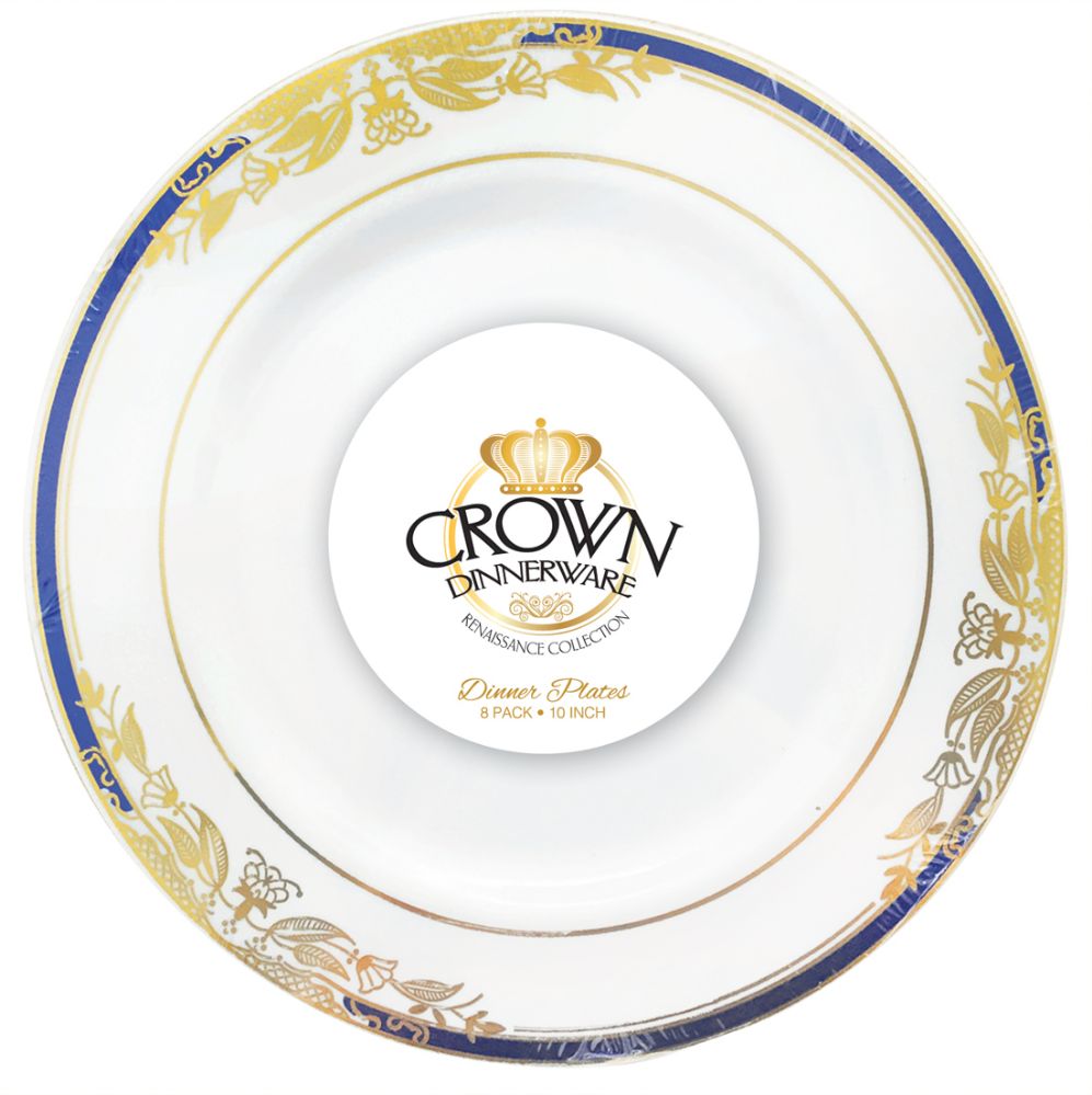 12 Pieces of Crown Dinner Plate Renaissance 10 In 8 Pk Collection