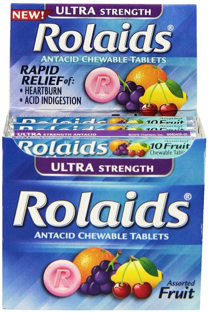12 pieces of Rolaids Extra Tabs Fruit 12/10ct