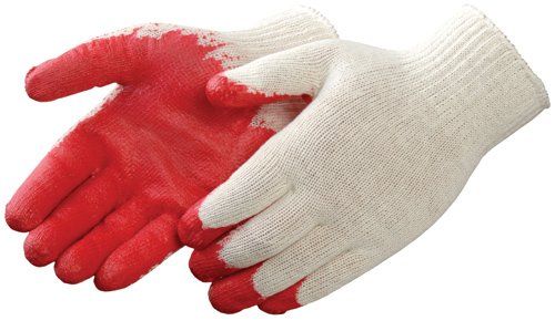10 Pieces of Working Gloves 1pk Red Palm