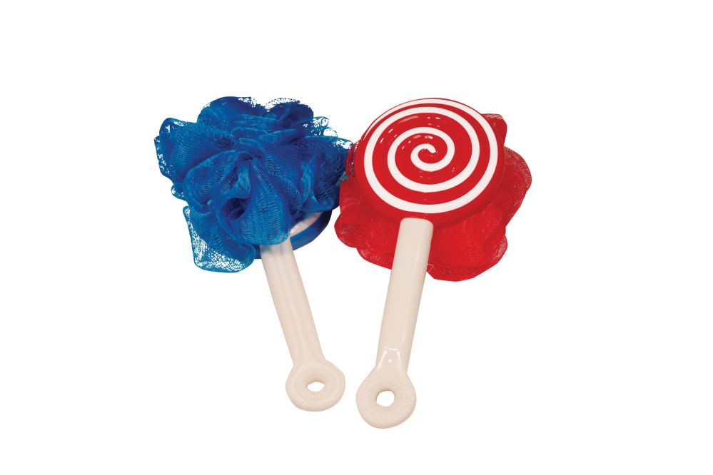14 Pieces of Bath Brush Lollipop Design Plastic Handle 8