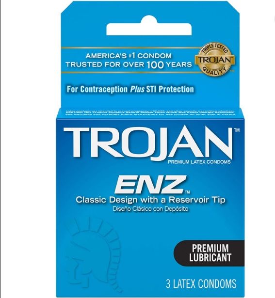 12 Pieces of Trojan 3 Count Lubricated/blue