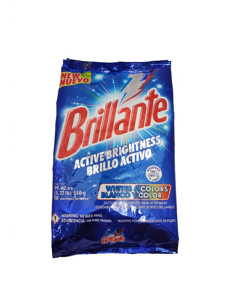 18 Pieces of Brillante Laundry Powder 550 G Detergent