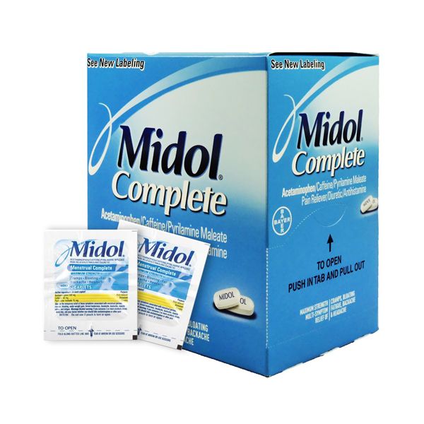 25 Pieces of Midol Caplets 2ct Box