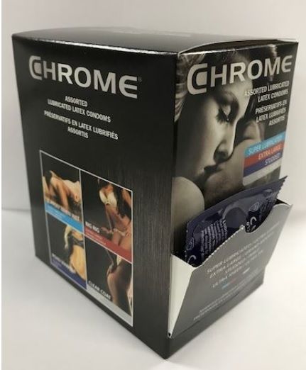 Chrome Counter Display 40 X 10 Display Condoms