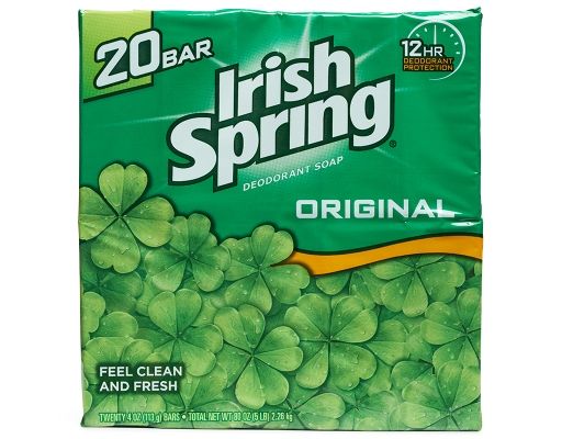 4 Pieces of Irish Spring 20 Pack Bar Soap 3.75 Oz Original Feel Clean And Fresh