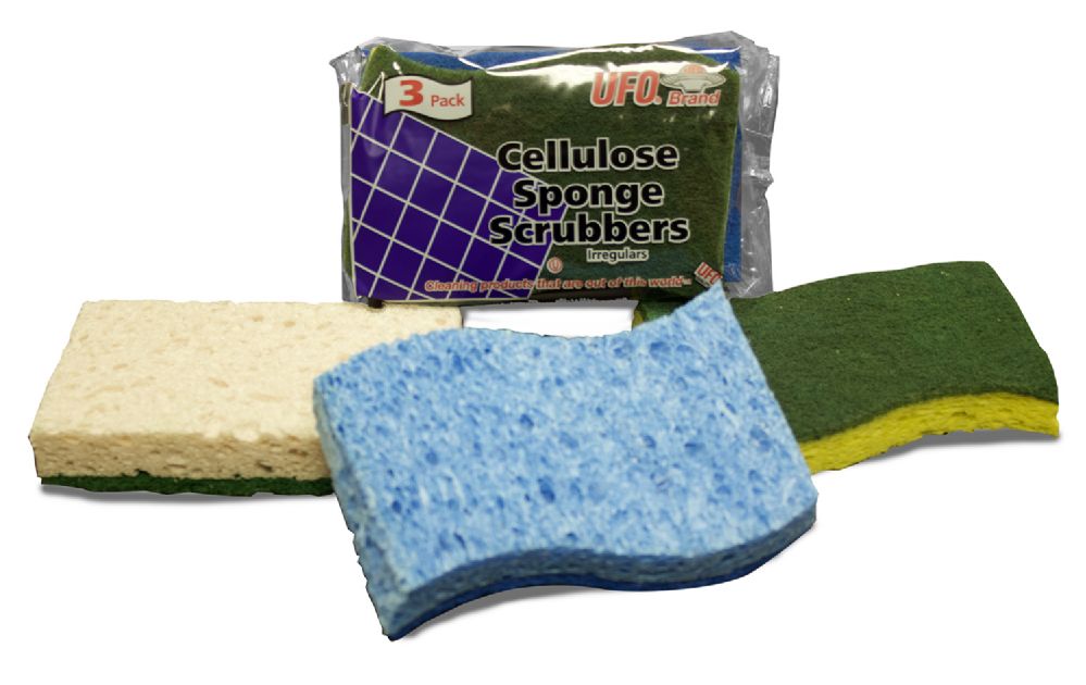 60 Pieces of Ufo Cellulose 3 Pack Sponge