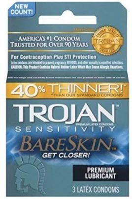 6 Pieces of Trojan Condom 3ct Bare Skin gr