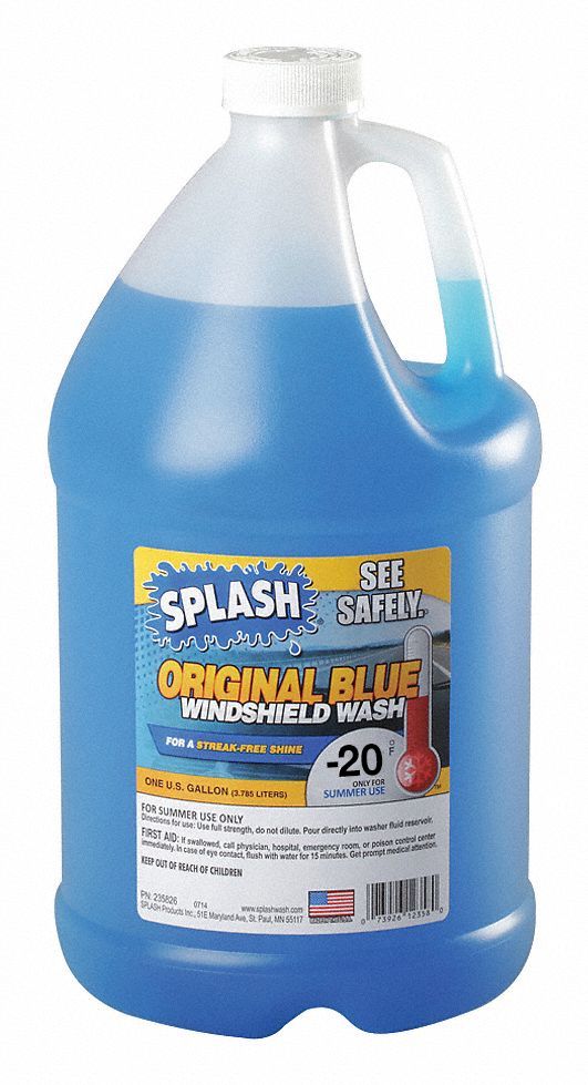 6 Pieces of Splash Windshield Washer 1 Gl Original Blue