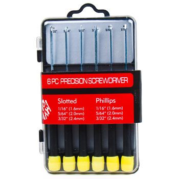 24 Pieces of Screwdriver Precision 6pc Set In Storage Box Hrdw/sleeve