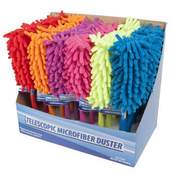 24 Pieces of Duster Microfiber Telescopic Extend To 29in In 24pc Pdq6asst Colors Cleaning Label