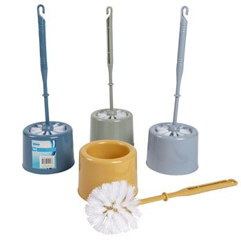 60 Pieces of Toilet Brush W/holder Set 13in 4ast Colors/upc Label