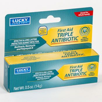 24 Pieces of Lucky Triple Antibiotic Ointment 0.5oz Boxed