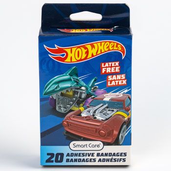 24 Pieces of Bandages Kids 20ct Hot Wheels