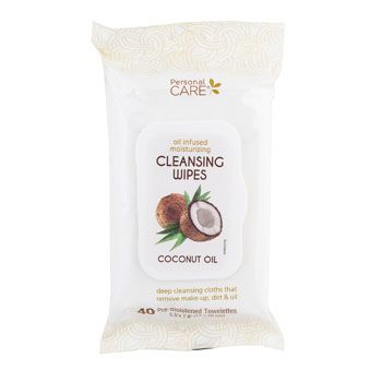 12 Pieces of Wipes 40ct Cleansing Coconut Oil Infused Reasealable 2-6pc Disply Personal Care