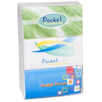 48 Packs of Pocket Tissue 6pk 3ply 10pcs Per Pack Shrink/label