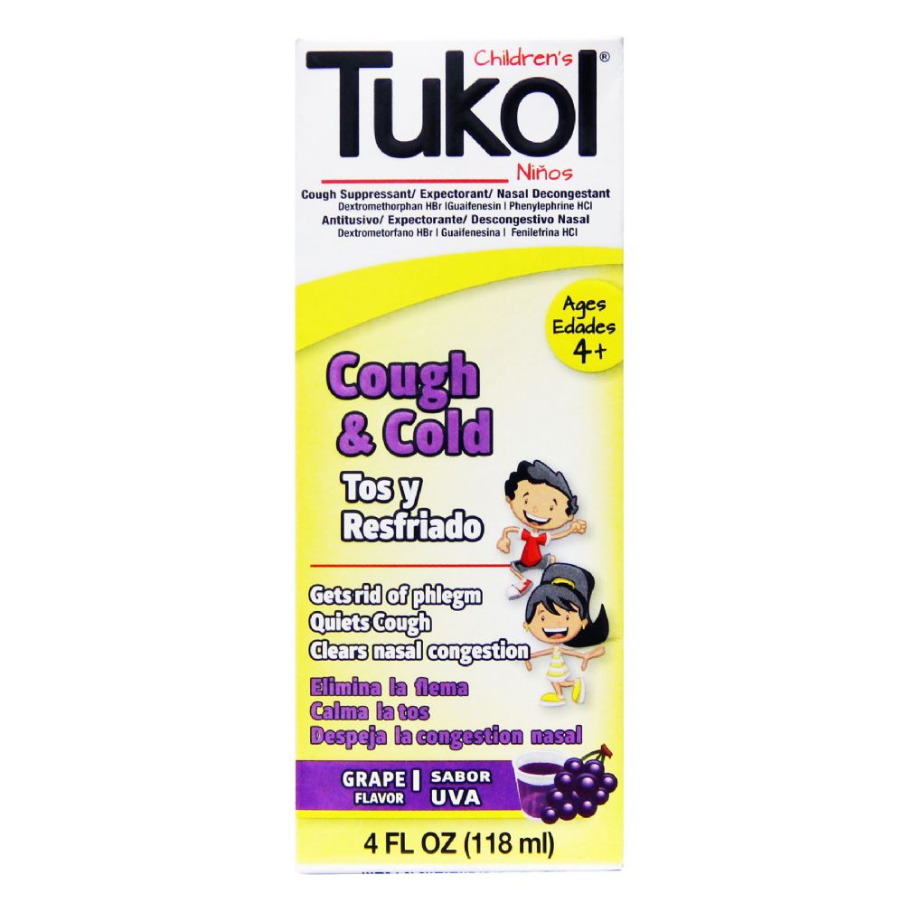 12 Pieces of Tukol Childrens 4z Cough And Cold Grape Liquid