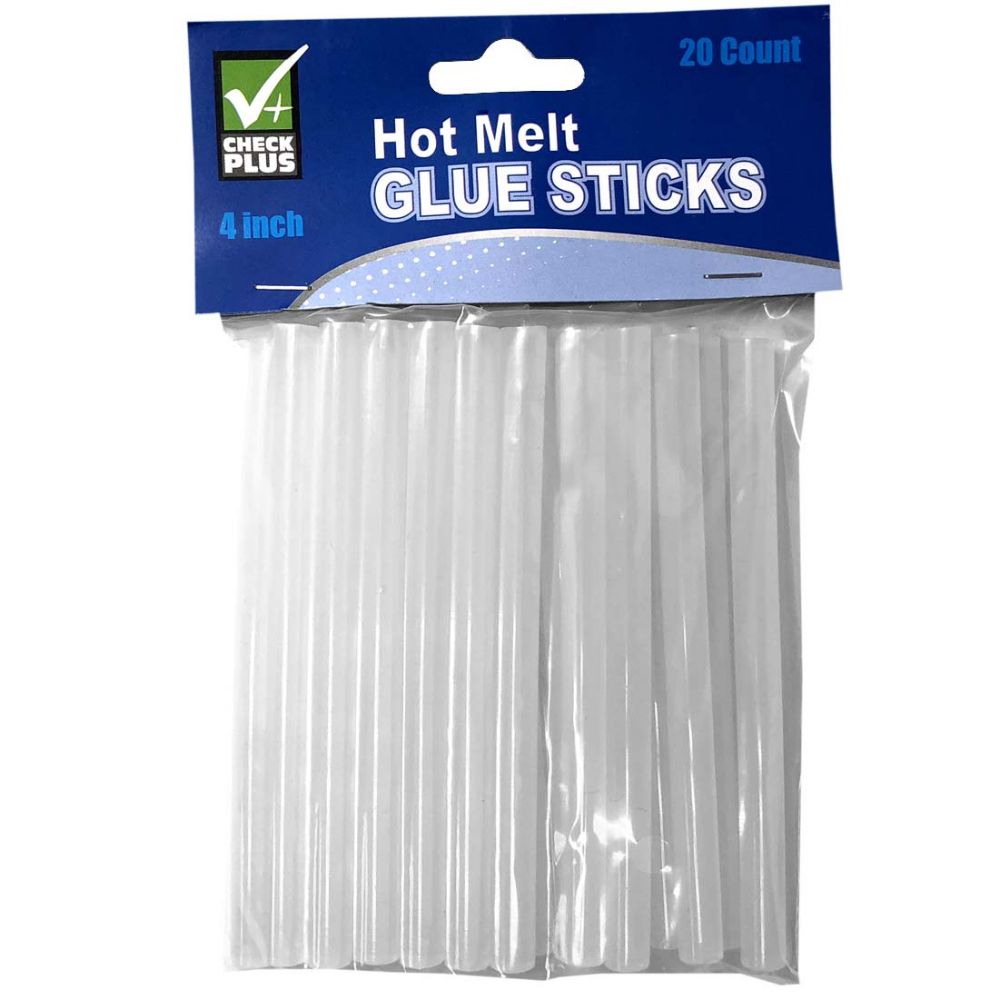 36 pieces of Check Plus Mini Hot Melt Glue Sticks 4 20 ct