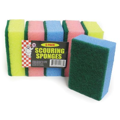 48 Pieces of Scouring Sponge 6 Pack 4 X 3 X 1 Inch