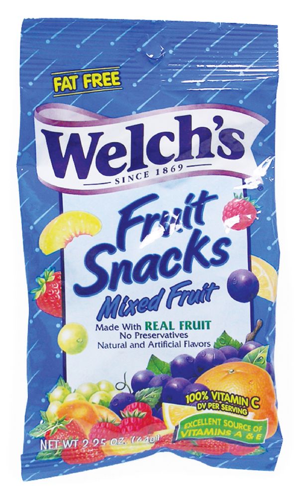 48 pieces of Welch Fruit Snacks 2.25 Oz Mixed Fruit Made In Usa
