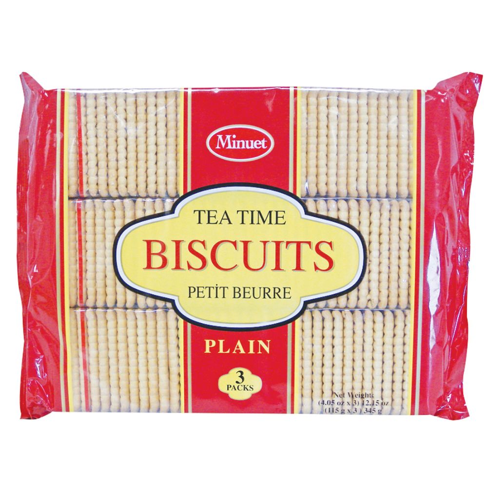24 pieces of Minuet Tea Biscuits 3 Pack 12.15 Oz Plain