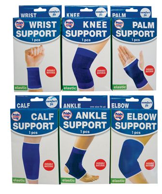 48 Pieces of Elastic Bandages 6 Assorted One Size Fits All (ankle Support/ Calf Support/ Elbow Support/ Knee Support/ Palm Support And Wrist Support)
