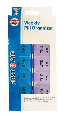 36 pieces of Weekly Pill Organizer 7 X 3.5 Inch Am/pm