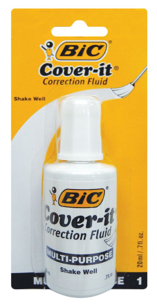 6 Pieces of Bic White Out 0.70 Oz With Brush