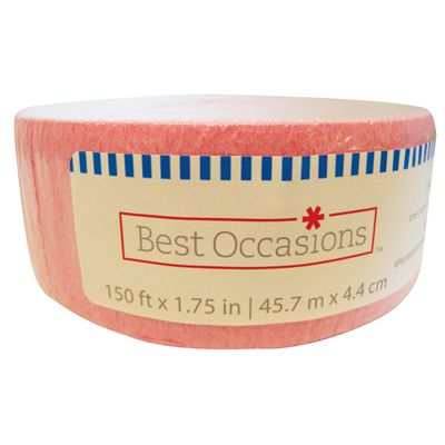 48 Pieces of Best Occasions Party Streamer 150ftx1.75in Pink